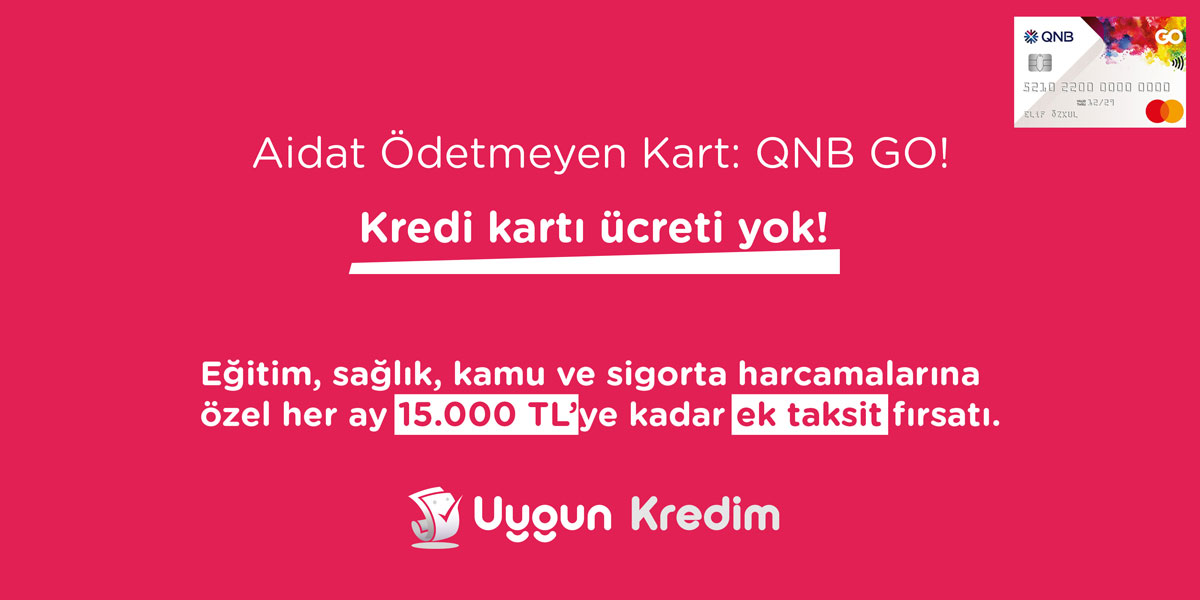 Aidat Ödetmeyen Kart: QNB GO!