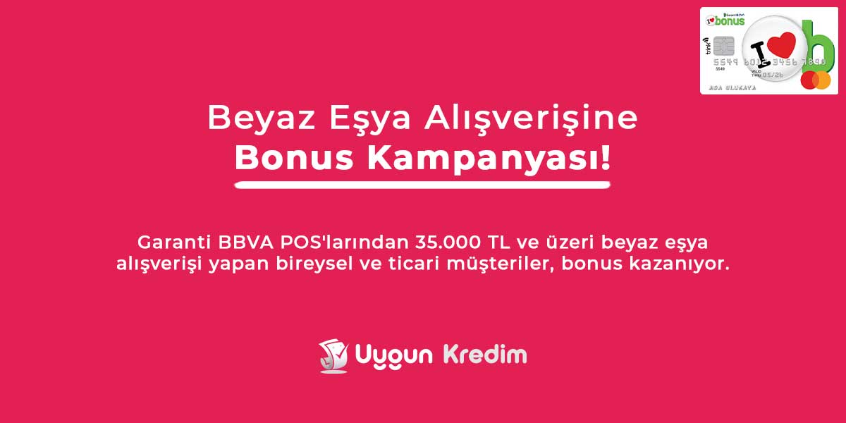 Beyaz Eşya Alışverişine Bonus Kampanyası